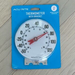 White Thermometer with Bracket